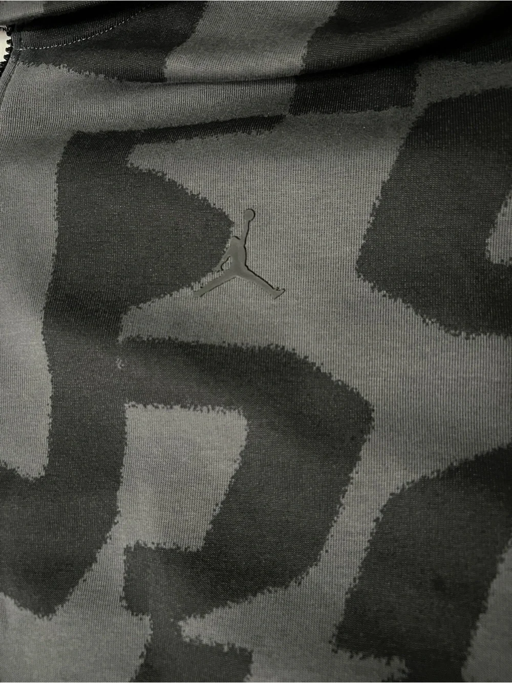 Nike JORDAN Men’s Full Zip Hooded Hoodie Black/Gray Geometric Size XL FV8620-010
